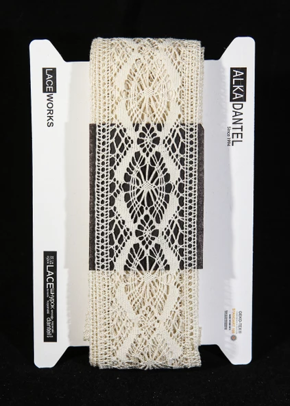 ALKA DANTEL MERSERİZE KOPANAKİ 10 METRE 11356 MERSERİZE CREAM - 2