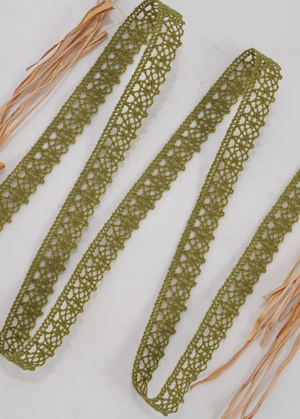 ALKA DANTEL MERSERİZE KOPANAKİ 10 METRE 407 MERSERİZE DARK GREEN - 2