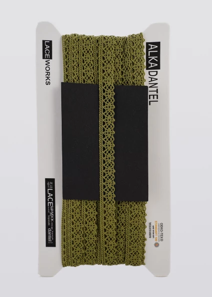 ALKA DANTEL MERSERİZE KOPANAKİ 10 METRE 407 MERSERİZE DARK GREEN
