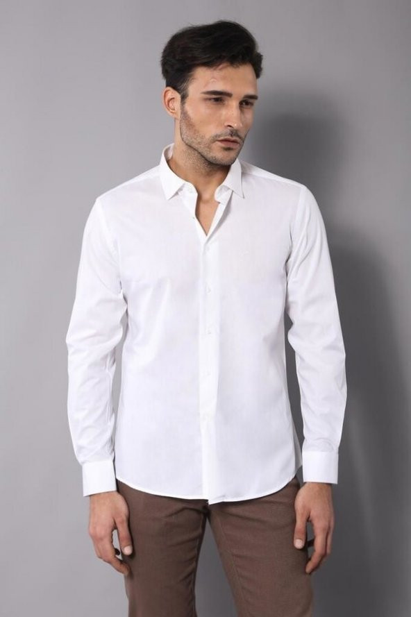 Modelli Slimfit Krem Gömlek - 3