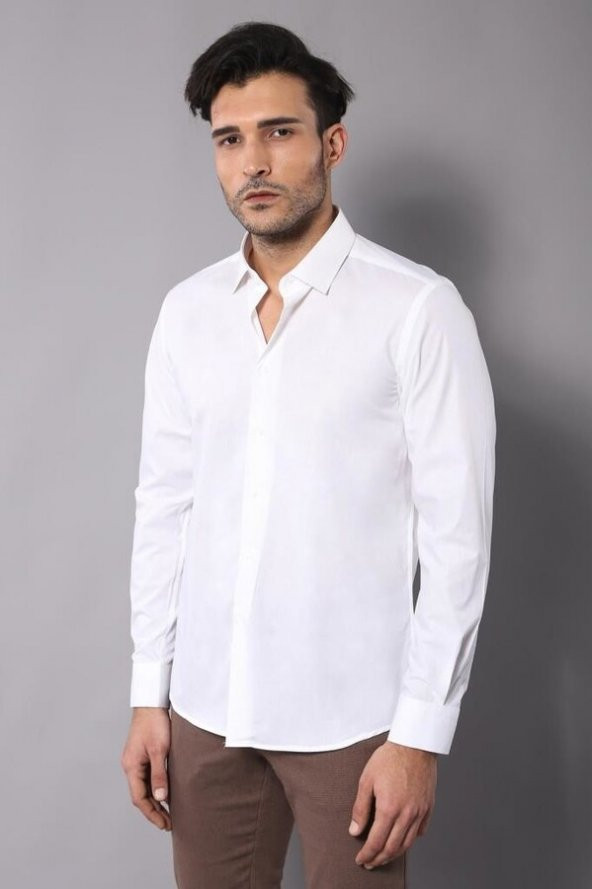 Modelli Slimfit Krem Gömlek - 5