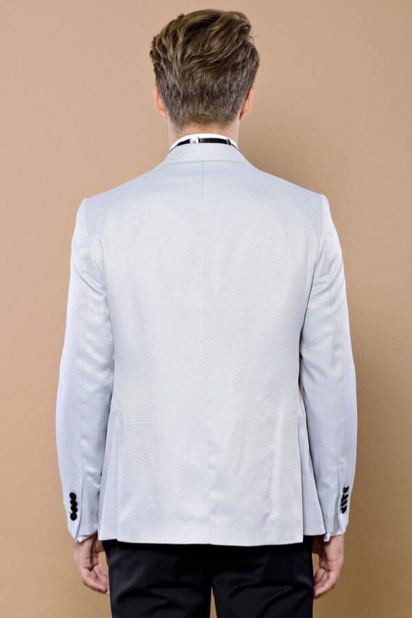 Nokta Desenli Çıkma Yaka Damatlık Wessi - 10