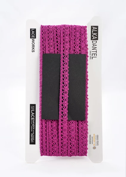 ALKA DANTEL MERSERİZE KOPANAKİ 10 METRE 407 MERSERİZE DARK PİNK