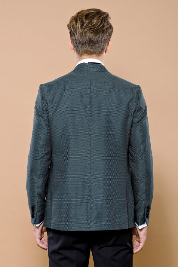 Yeşil Çıkma Yaka Damatlık Wessi - 9