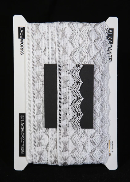 ALKA DANTEL MERSERİZE KOPANAKİ 10 METRE 4053 MERSERİZE WHİTE GREY