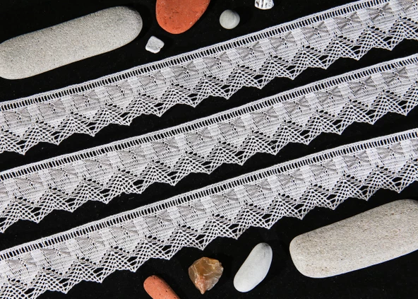 ALKA DANTEL MERSERİZE KOPANAKİ 10 METRE 4053 MERSERİZE WHİTE GREY - 2