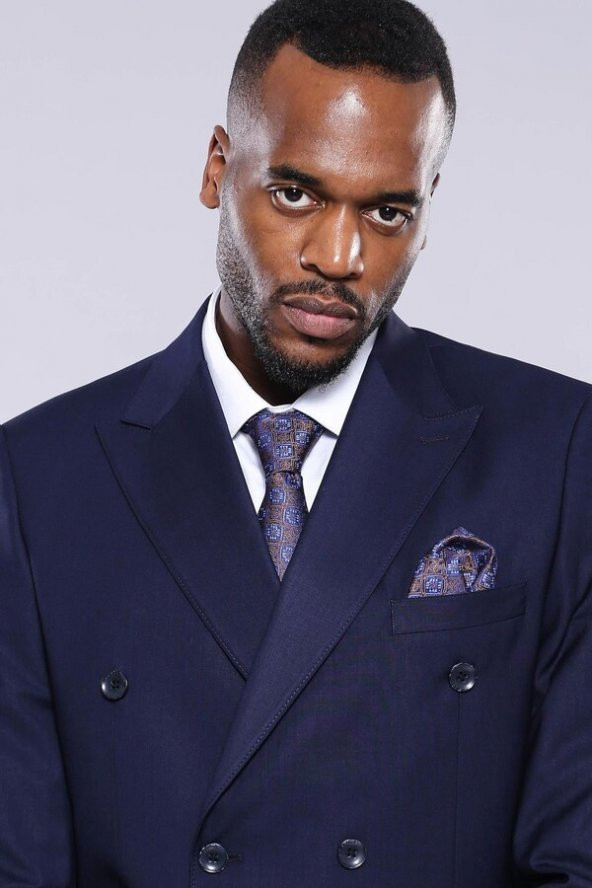 Kruvaze Slim Fit Lacivert Erkek Takım Elbise - 6