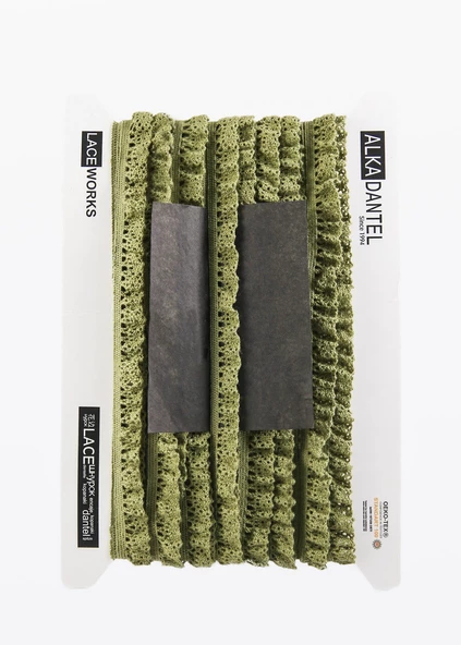 ALKA DANTEL PAMUK KOPANAKİ 10 METRE 400 LASTİKLİ PAMUK HAKİ - 2