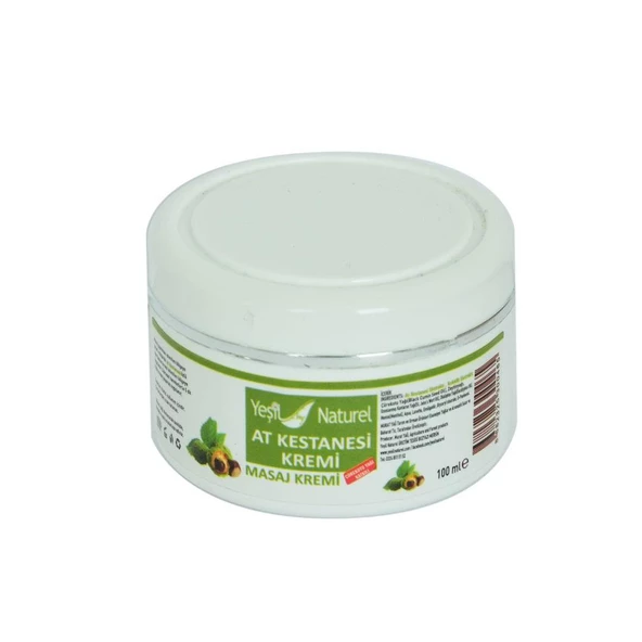 Yeşil Naturel At Kestanesi Kremi Atkestanesi Masaj Kremi 100ML