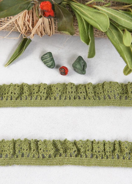 ALKA DANTEL PAMUK KOPANAKİ 10 METRE 400 LASTİKLİ PAMUK HAKİ