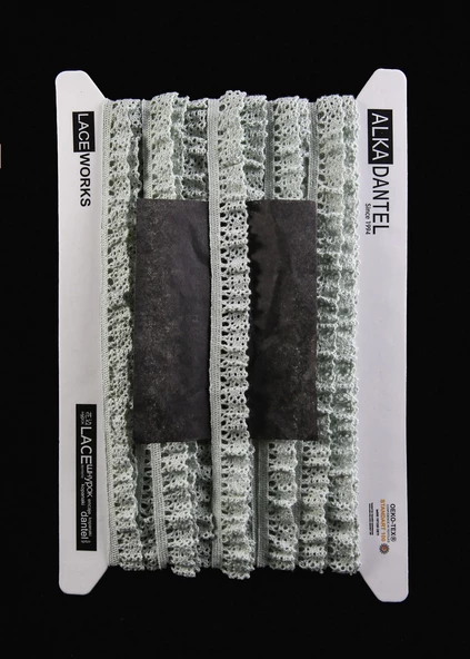 ALKA DANTEL PAMUK KOPANAKİ 10 METRE 400 LASTİKLİ MİNT YEŞİLİ