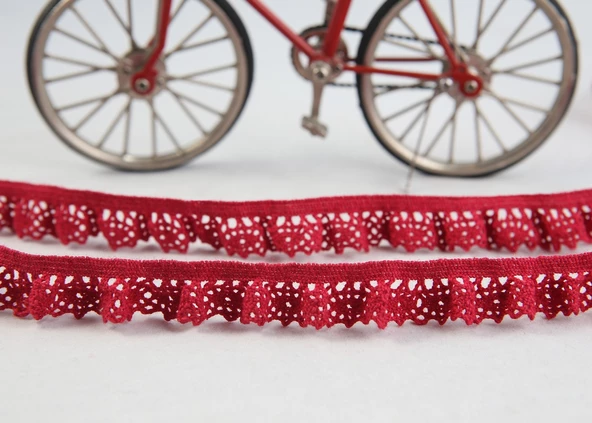 ALKA DANTEL PAMUK KOPANAKİ 10 METRE 400 LASTİKLİ PAMUK BORDO - Resim 4