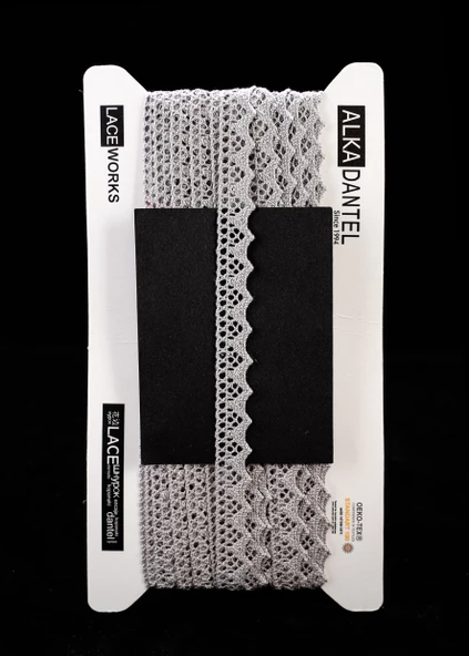 ALKA DANTEL MERSERİZE KOPANAKİ 10 METRE 901 MERSERİZE GREY