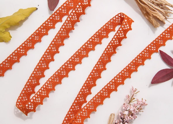 ALKA DANTEL MERSERİZE KOPANAKİ 10 METRE 901 MERSERİZE ORANGE - 2