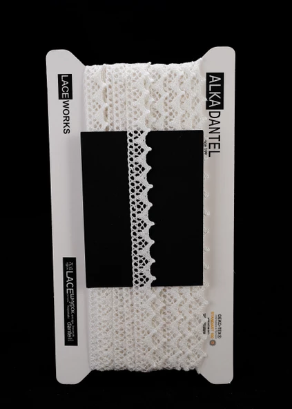 ALKA DANTEL MERSERİZE KOPANAKİ 10 METRE 901 MERSERİZE OFF WHİTE