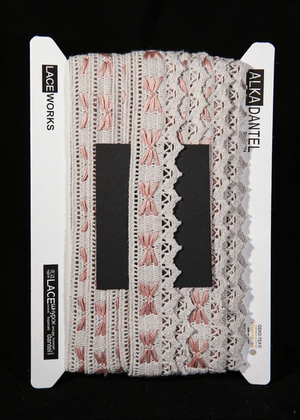 ALKA DANTEL MERSERİZE KOPANAKİ 10 METRE 4051 MERSERİZE OLD PİNK