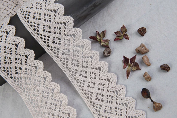 ALKA DANTEL PAMUK KOPANAKİ 10 METRE 404K PAMUK GRİ - 2