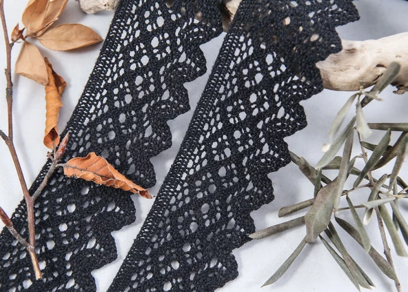 ALKA DANTEL PAMUK KOPANAKİ 10 METRE 404K PAMUK SİYAH