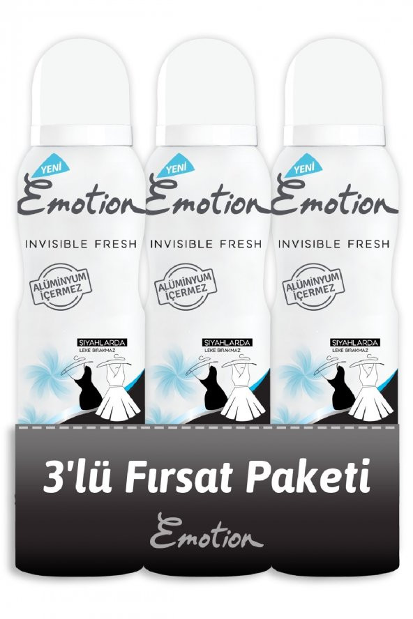 Emotion Invisible Fresh Deodorant 150ml x 3
