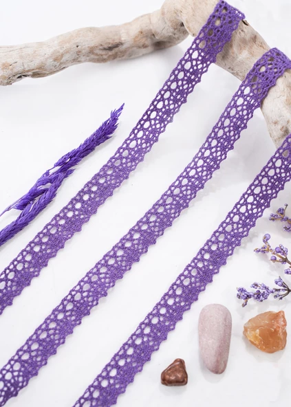 ALKA DANTEL PAMUK KOPANAKİ 10 METRE 405 PAMUK VİOLET - 2