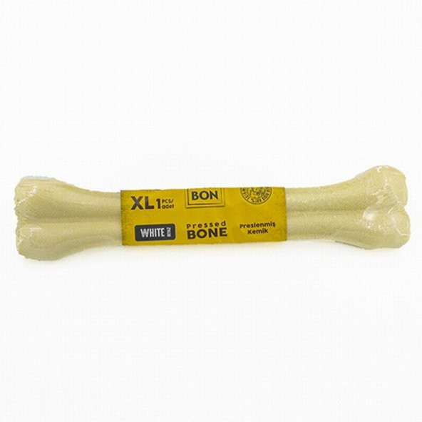 Delibon Beyaz Pres Deri Kemik Köpek Ödülü 27 Cm Xlarge