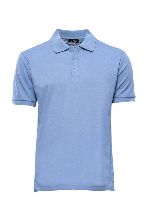 Polo Yaka Oxford Açık Mavi T-shirt  Wessi