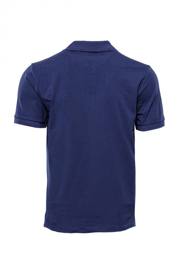 Polo Yaka Düz Açık Lacivert T-shirt  Wessi - 2