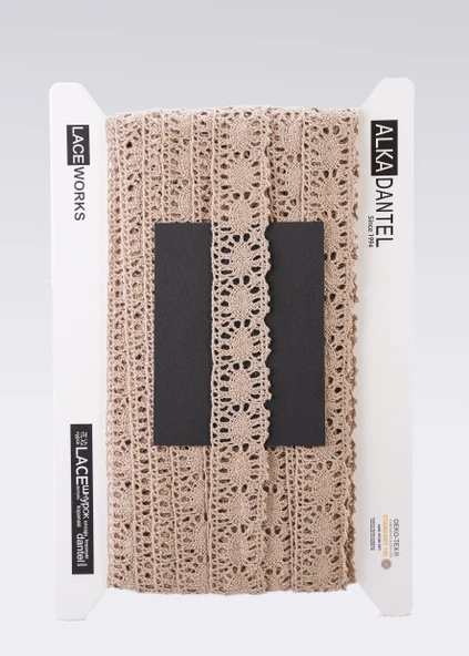 ALKA DANTEL PAMUK KOPANAKİ 10 METRE 583 PAMUK SÜTLÜ KAHVE