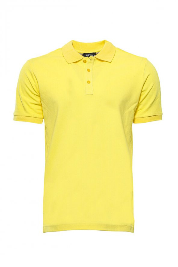 Polo Yaka Oxford Sarı T-shirt  Wessi