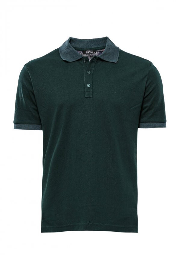 Polo Yaka Oxford Yeşil T-shirt  Wessi