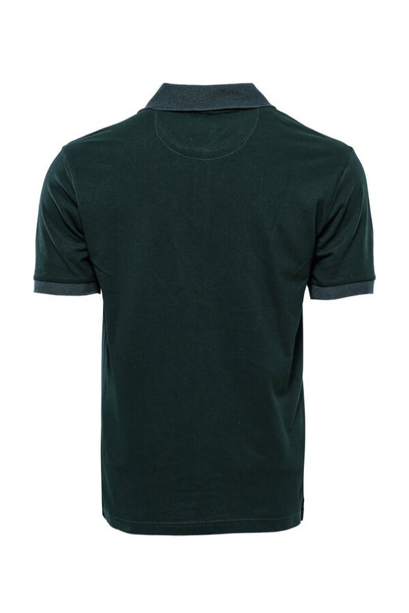 Polo Yaka Oxford Yeşil T-shirt  Wessi - 2