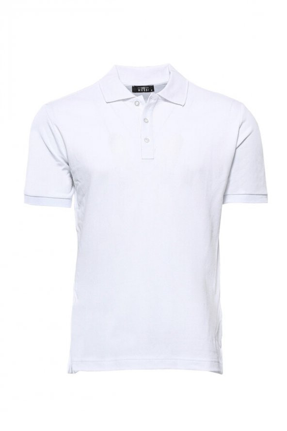 Polo Yaka Oxford Beyaz T-shirt  Wessi