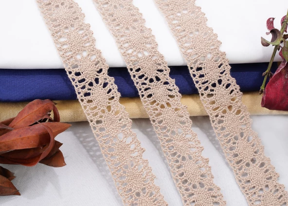 ALKA DANTEL PAMUK KOPANAKİ 10 METRE 583 PAMUK SÜTLÜ KAHVE - 2