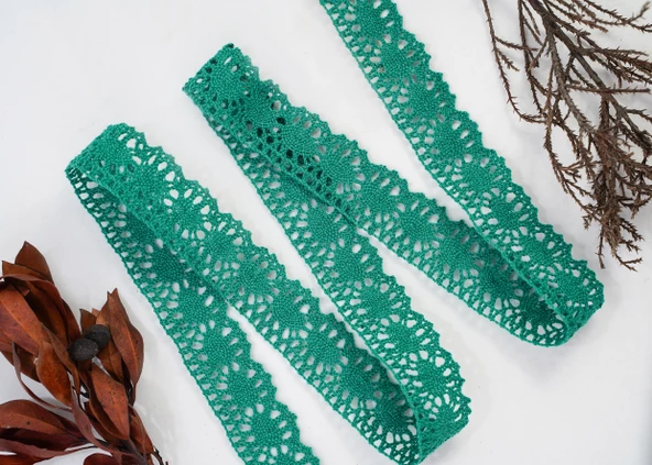 ALKA DANTEL PAMUK KOPANAKİ 10 METRE 583 PAMUK GREEN - 2