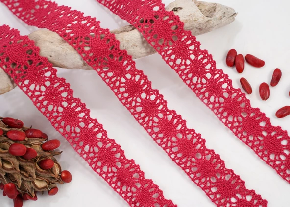 ALKA DANTEL PAMUK KOPANAKİ 10 METRE 583 PAMUK BORDO