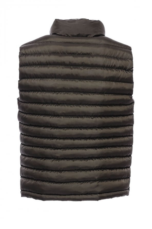 Kapitone Fermuarlı Haki Erkek Şişme Yelek - 8