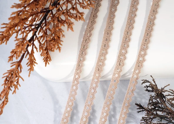 ALKA DANTEL PAMUK KOPANAKİ 10 METRE 636 PAMUK SÜTLÜ KAHVE - 2