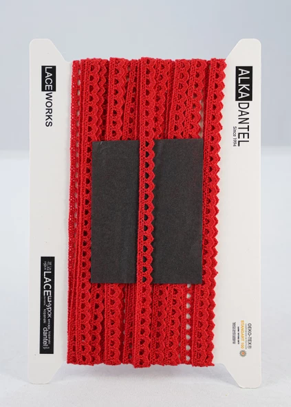 ALKA DANTEL PAMUK KOPANAKİ 10 METRE 636 PAMUK KIRMIZI