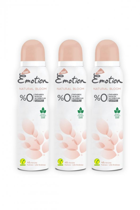 Emotion Natural Bloom Deodorant 3x150ml