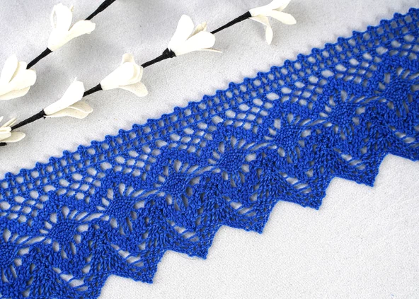 ALKA DANTEL PAMUK KOPANAKİ 10 MT 750 PAMUK ROYAL BLUE