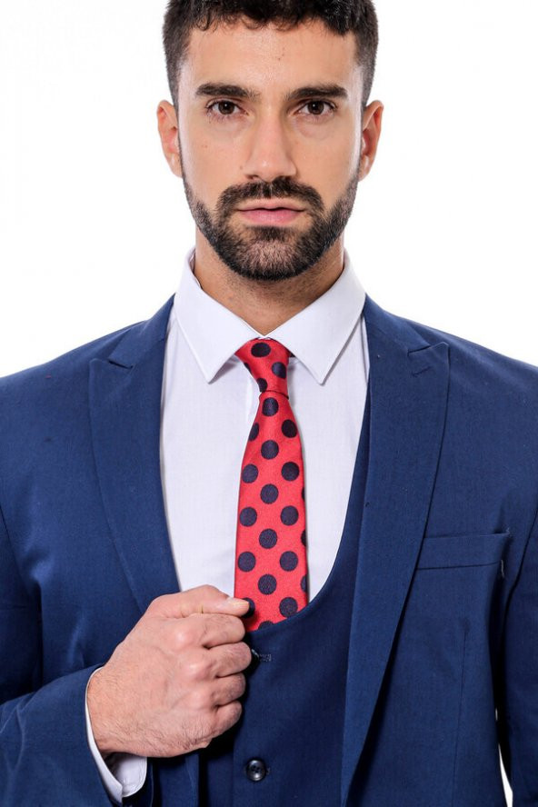 Desensiz Slim Fit Lacivert Erkek Takım Elbise - 2