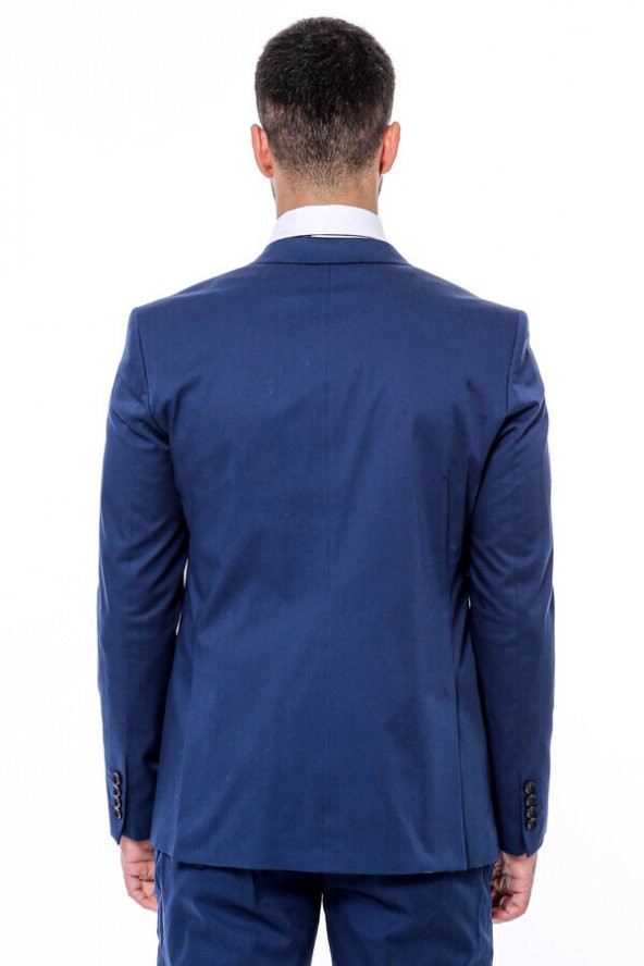 Desensiz Slim Fit Lacivert Erkek Takım Elbise - 4
