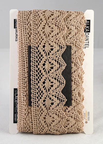 ALKA DANTEL PAMUK KOPANAKİ 10 MT 750 PAMUK SÜTLÜ KAHVE