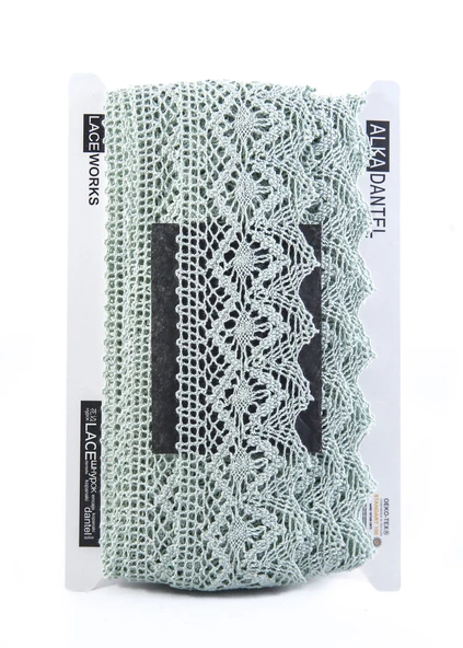 ALKA DANTEL PAMUK KOPANAKİ 10 MT 750 PAMUK MİNT YEŞİLİ - 3