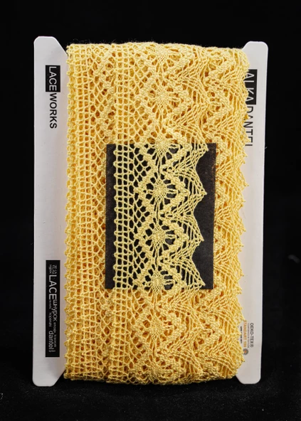 ALKA DANTEL PAMUK KOPANAKİ 10 MT 750 PAMUK SARI