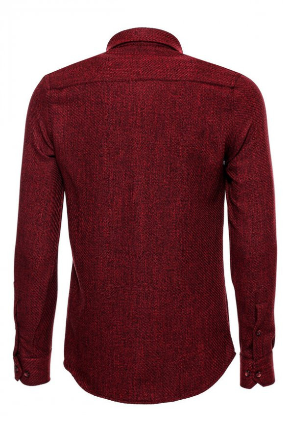 Desensiz Slimfit Bordo Erkek Oduncu Gömlek - 2