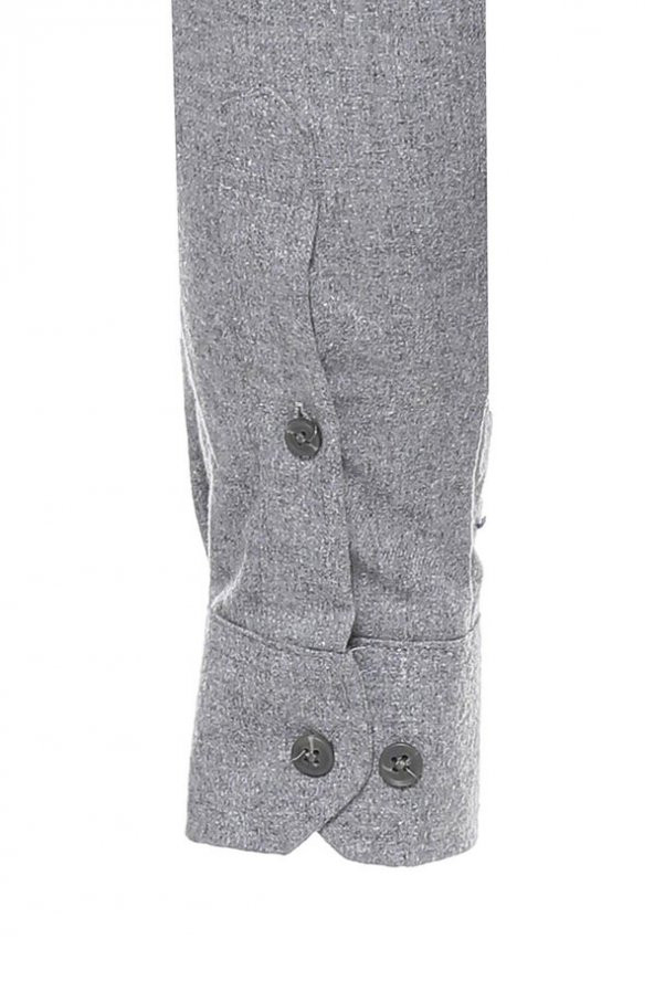 Desensiz Slimfit Açık Gri Erkek Oduncu Gömlek - 3