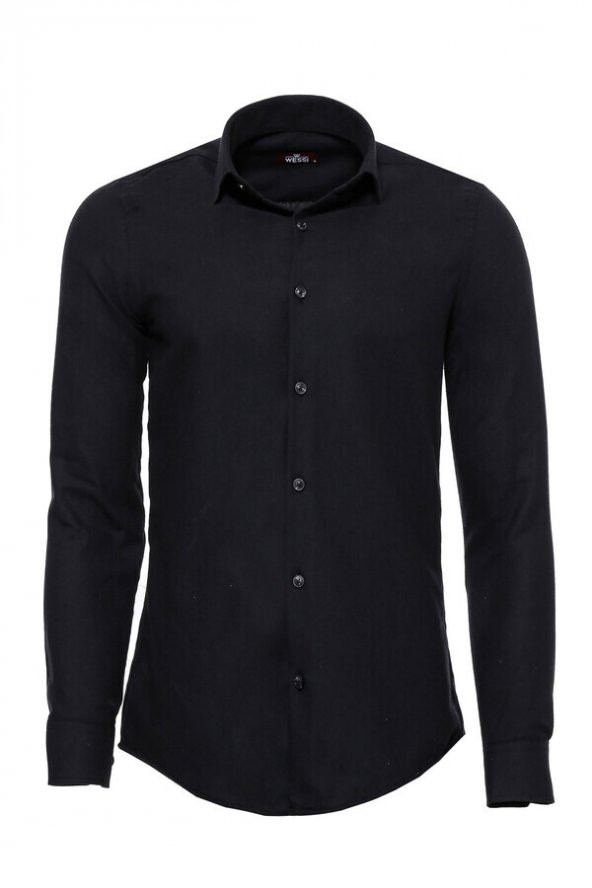 Desensiz Slim Fit Siyah Erkek Oduncu Gömlek