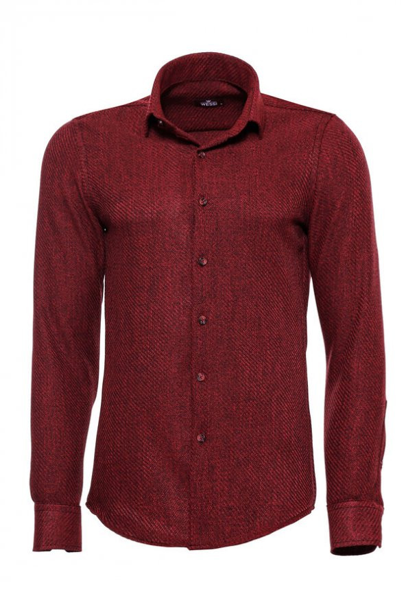 Desensiz Slimfit Bordo Erkek Oduncu Gömlek - 3