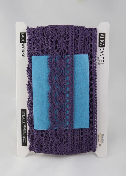 ALKA DANTEL PAMUK KOPANAKİ 10 METRE 3520 PAMUK VİOLET - 2